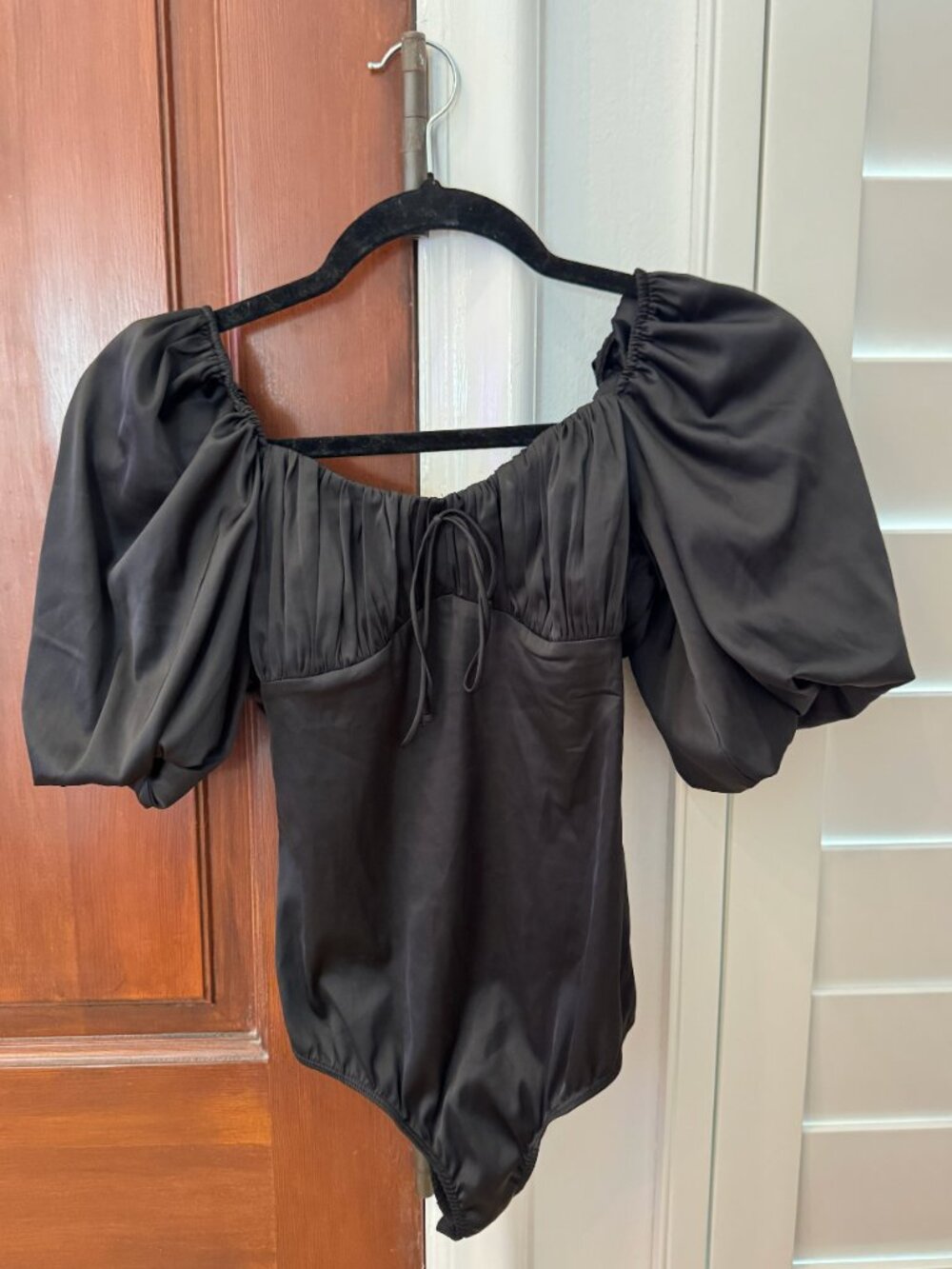 For Love and Lemons Danny Bodysuit in Black.